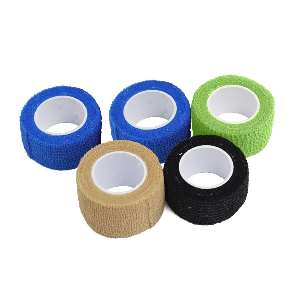 Nail Protector Bandage 4Rolls Mix-Color of Non-Woven self-Adhesive Bandages for Finger Guard Nail Protector Waterproof Cohesive Elastic Wrap Manicure