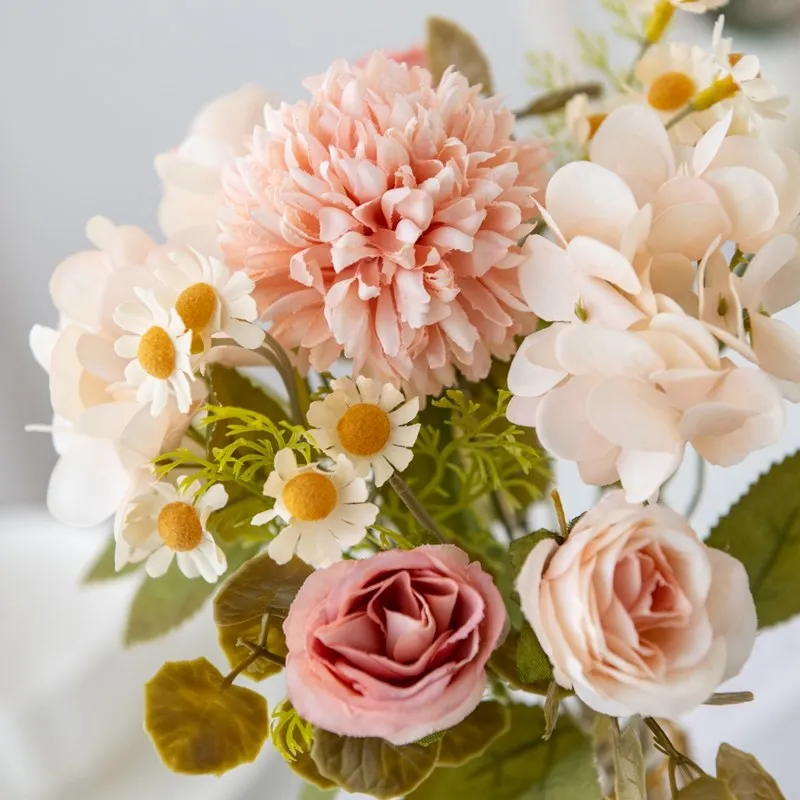 1PC Kamille Kombination Künstliche Blumen Für Festival Kranz Hause Esstisch Bonsai Dekoration Hochzeit Bogen Zubehör – Detail 22
