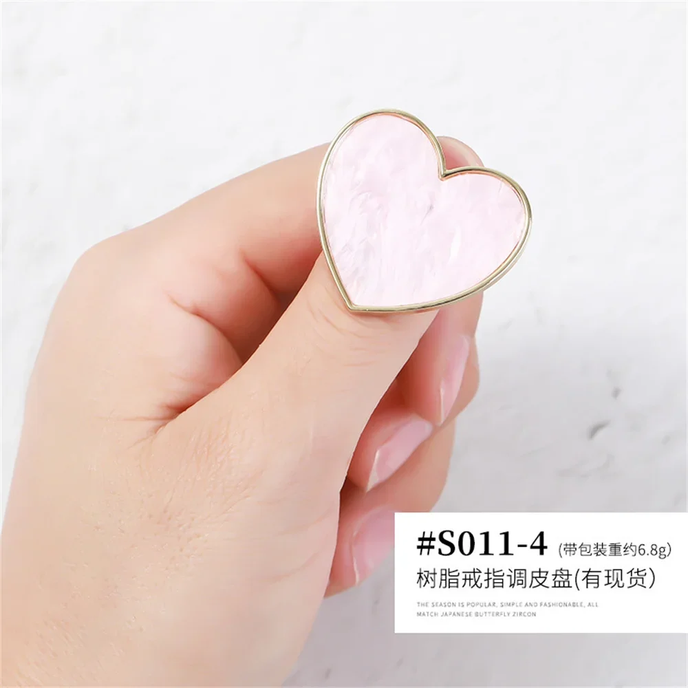 Creative Mini Butterfly Finger Art Palette Cute Portable Bear Heart Leaf Shape Watercolor Paint Palette Cartoon Drawing Pallet