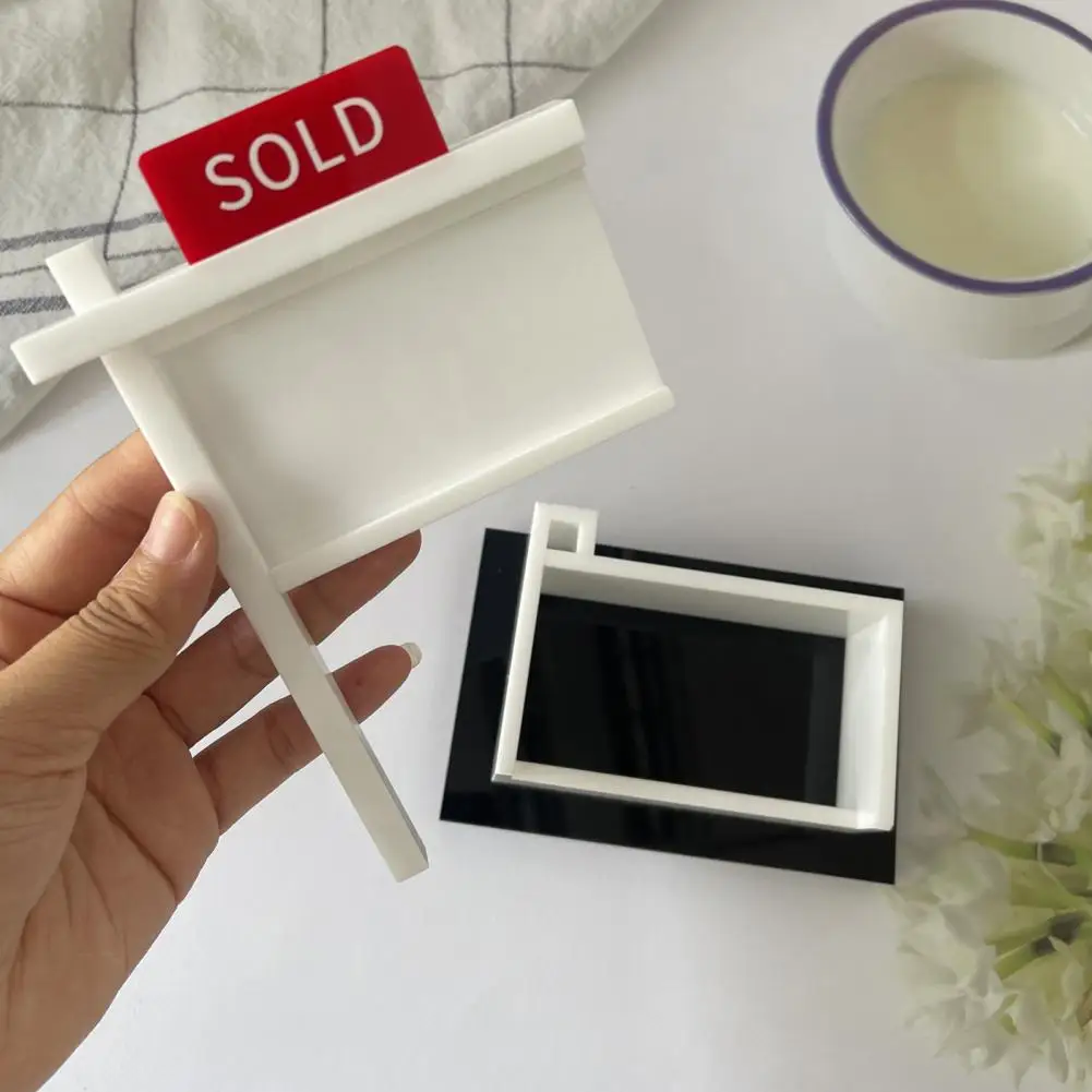 Desktop Card Display Stand  Convenient Sturdy Material Long-lasting  House Selling Business Card Stand Office Stuffs 30pcs metal card holder business card display holder school student office desktop decorative easy desktop reading display stand