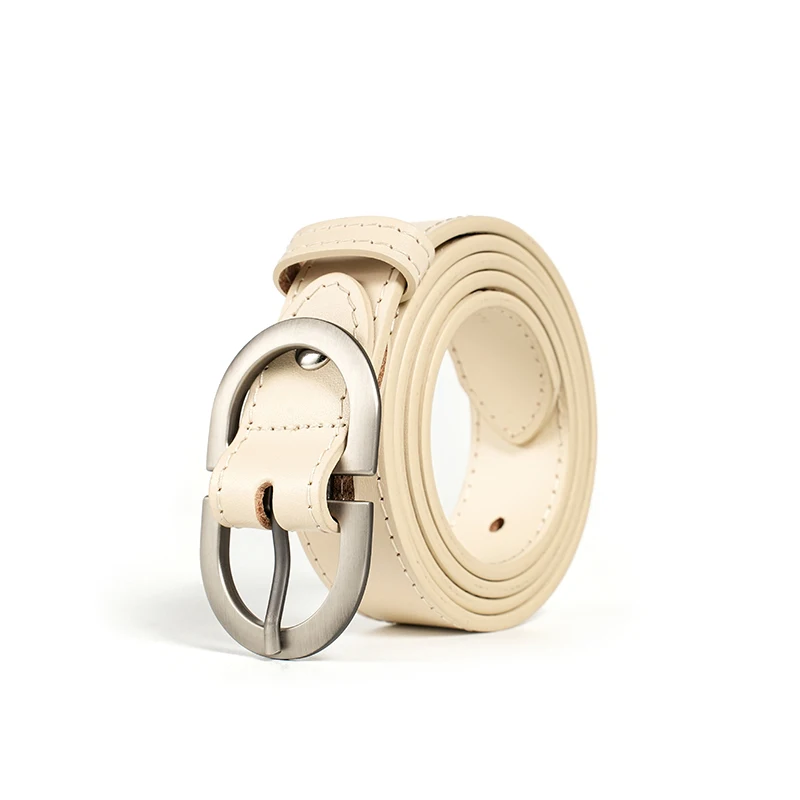 Beige-Silver Buckle