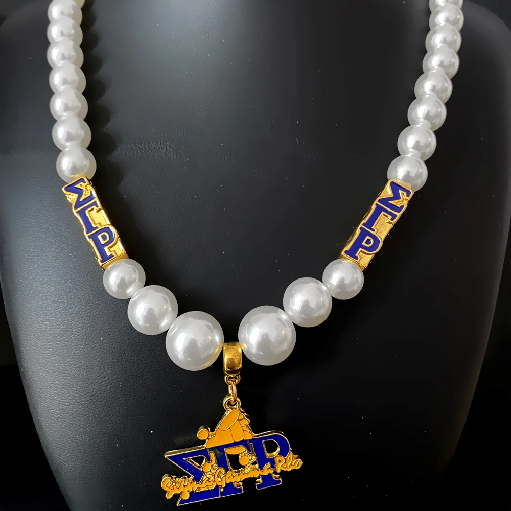 Sigma Gamma Rho Horizontal Necklace - Sterling Silver with Yellow Gold –  King Greek Inc