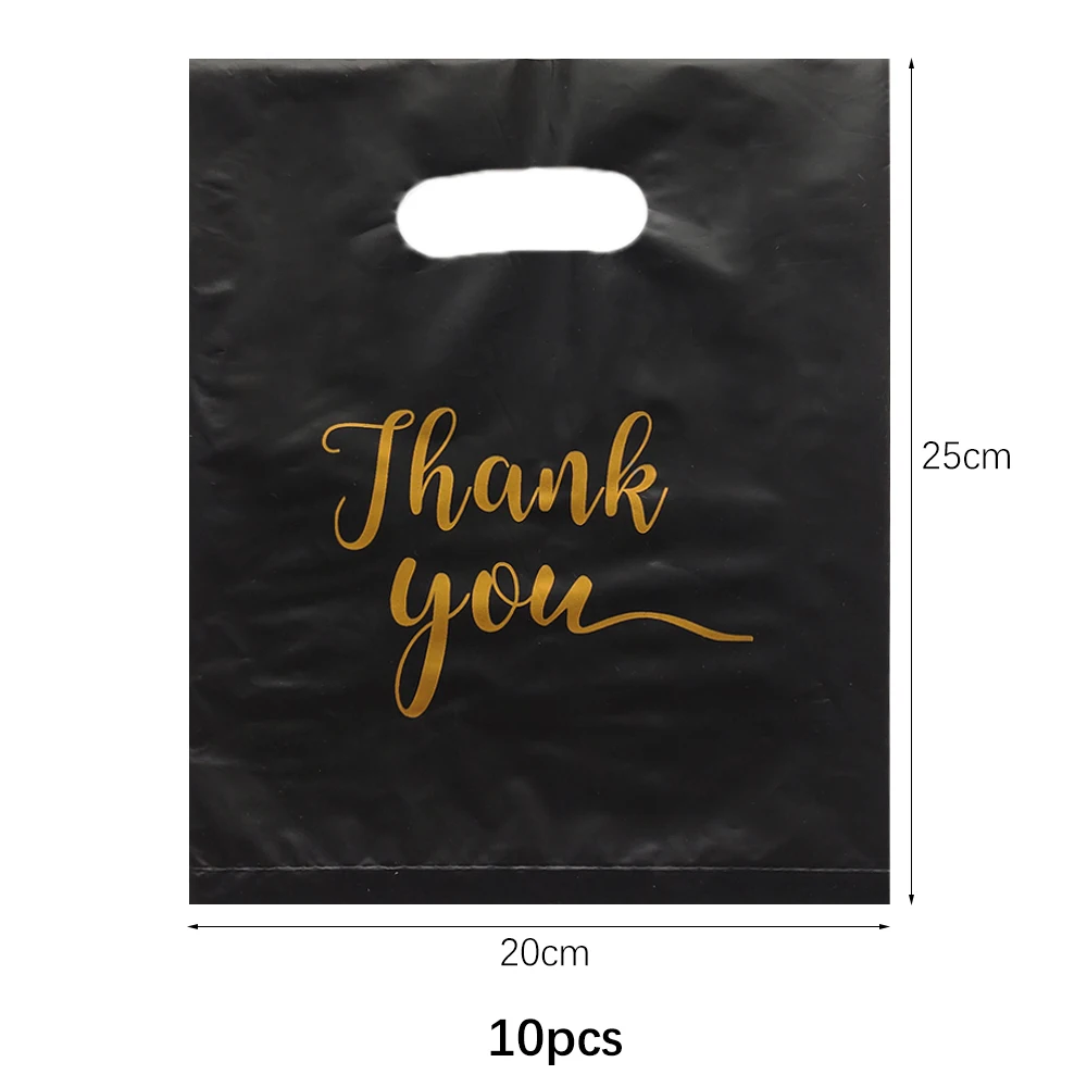 Description Picture 3 of item10/50/100pcs Thank You Bag Plastic Gift Bag Candy Bags Birthday Wedding Party Favors Candy Cookie Wrappers Shopping Bags