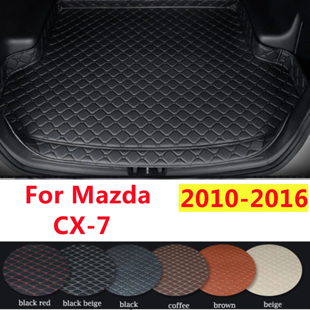 

SJ Высокая сторона на заказ подходит для Mazda CX-7 2010-14-15-2016 всепогодный водонепроницаемый автомобильный коврик для багажника авто задний грузовой лайнер крышка ковра
