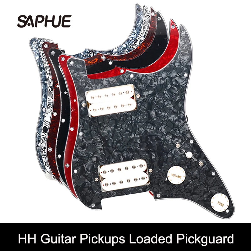 

Электрическая гитарная накладка HH и два черных хамбакера, предварительно загруженная Накладка для царапин в сборе, разные цвета, опции накладок