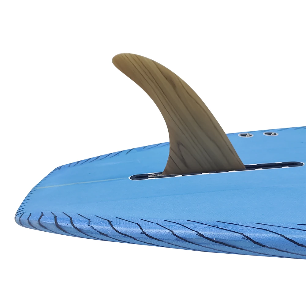 Bamboo Sup Board Fin 6-10.25inch Central Single Surfboard Fin Longboard Paddle Board Fibreglass With Screw Stand Up Paddle