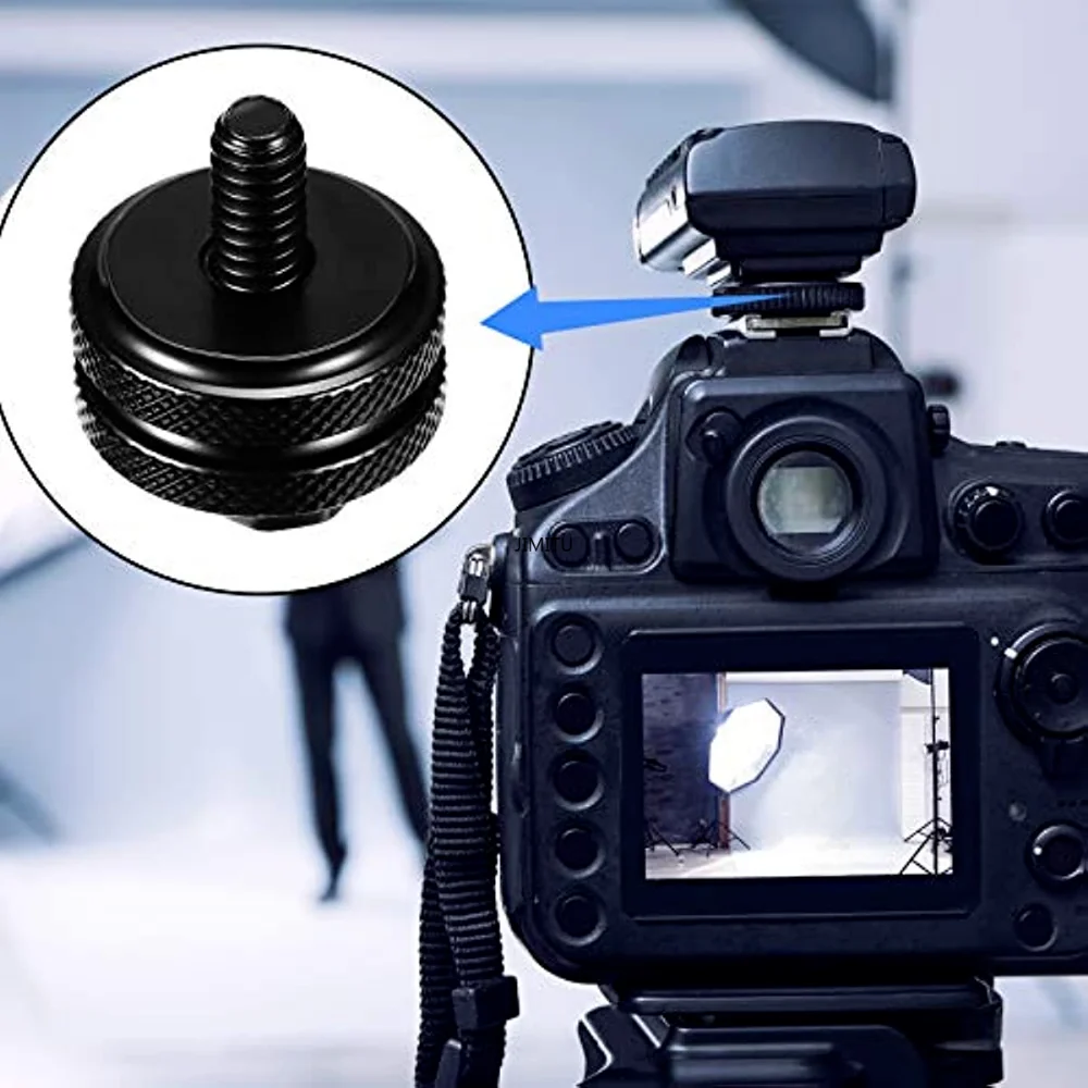 콜드 슈 마운트 어댑터 및 핫 슈 플래시 스탠드 어댑터 키트, DSLR 카메라 리그, 카메라 플래시 슈용, 1/4 인치
