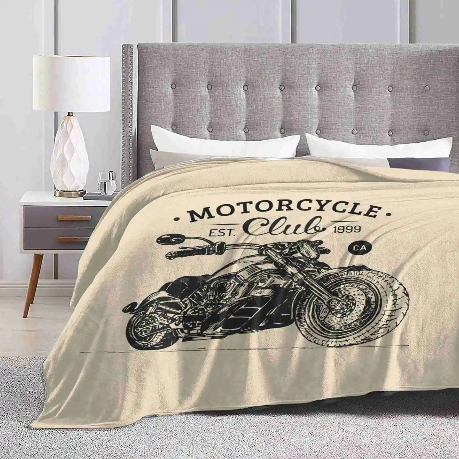 Moto Club Fashion Soft Warm Throw Coperta Chopper Hardcore Rider Moto Easy Rider Genuine Riders Emblem Legendary
