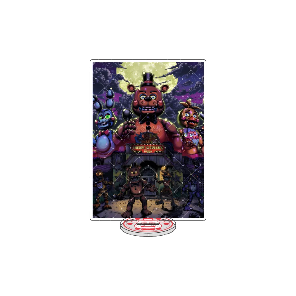 FNaF Acrylic Stand Figure - The Main Cast: Freddy Fazbear & Foxy the Pirate Fox - Unique Christmas Gift & Desk Ornament