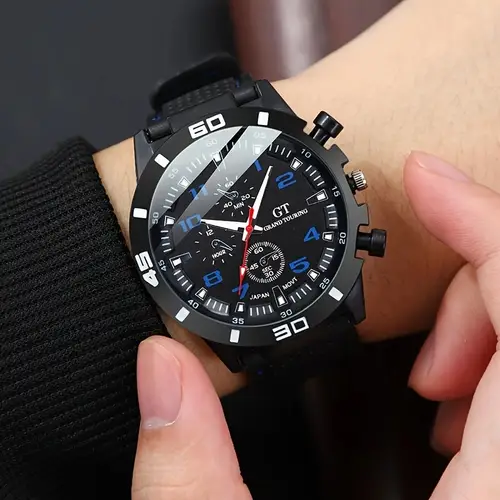 5 pieces of men's quartz watch set, perfect as a Christmas gift - Image 6