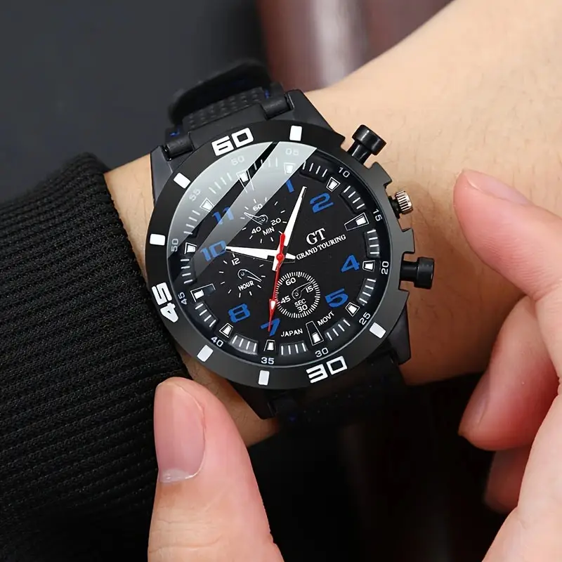 5 pieces of men's quartz watch set, perfect as a Christmas gift - Image 6