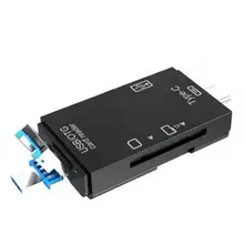  Durable  High-quality Type-C TF-SD Card Reader OTG Adapter Mini USB 3.0 Card Reader 6-in-1   for Notebook 