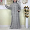 110716-a0d6a6.jpg Nouveau Ramadan coton robe femmes recueillir taille Double chapeau Abaya femmes musulmanes ample Maxi caftan dubaï turquie Islam vêtements de prière