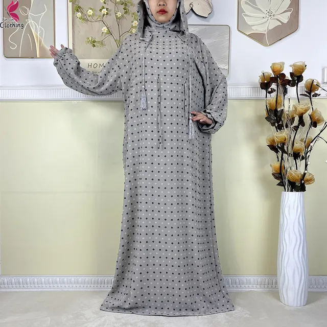 110716-a0d6a6.jpg Nouveau Ramadan coton robe femmes recueillir taille Double chapeau Abaya femmes musulmanes ample Maxi caftan dubaï turquie Islam vêtements de prière