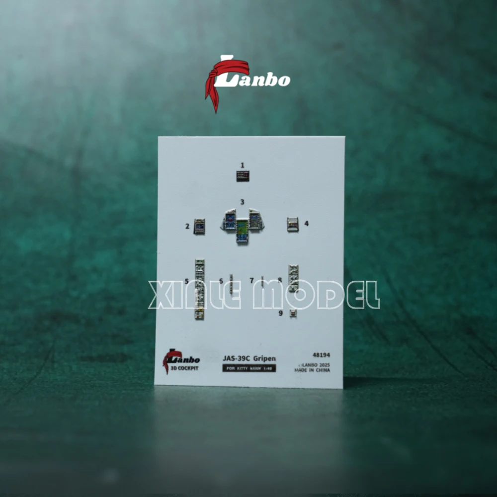 Lanbo 3D 컬러 조종석 계기판 48194 JAS-39 A/C FOR ZIMI 1/48 DIY 액세서리