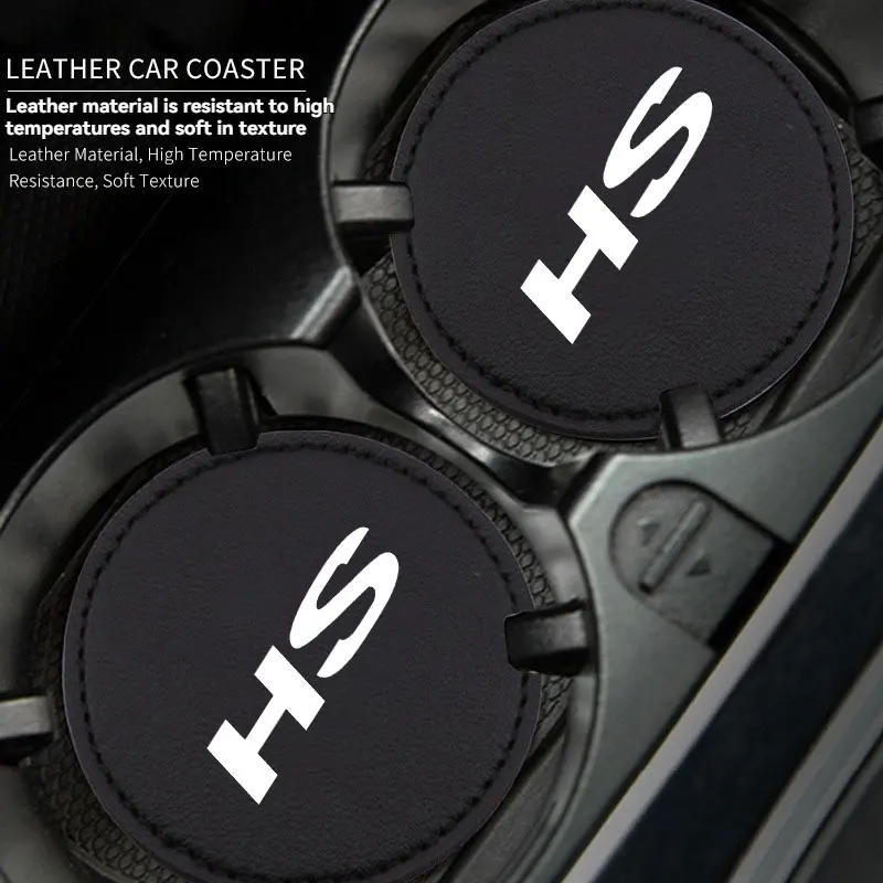 Car Coaster Mats Water Cup Bottle Anti-slip Pads Mat Waterproof 2Pcs For MG HS Car Accessories cup holder coasters,car coaster pads