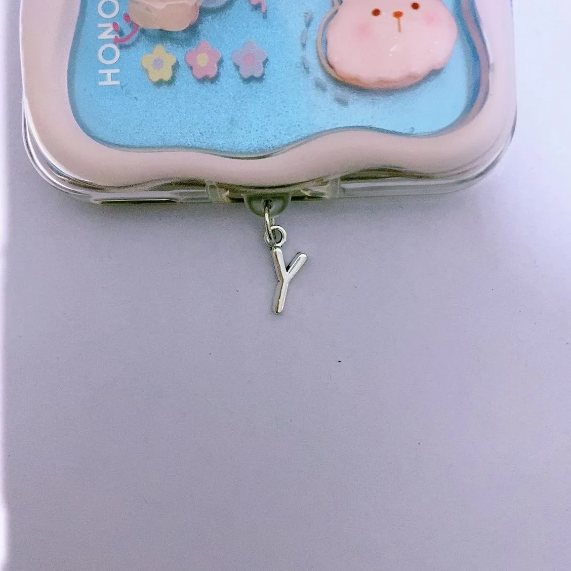 영어 알파벳 문자 폰 먼지 방지 플러그 펜던트 (아이폰, 삼성 타입C 충전 포트 액세서리 장식 참)