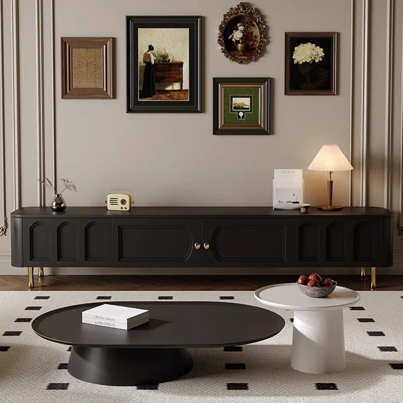 

Nordic Center Tv Cabinet Living Room Modern Pedestal Universal Solid Wood Luxury Tv Unit Retro Mueble Salon Blanco Furniture