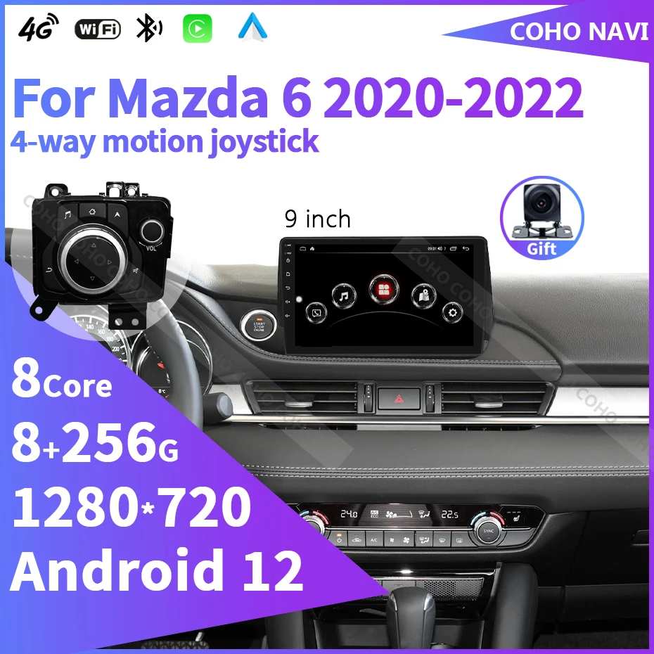 

COHO For Mazda 6 2020-2022 1280*720 Resolution UIS7862 8-core 8+256gb Car Navigation CarPlay Car Radio Multimedia Video Player