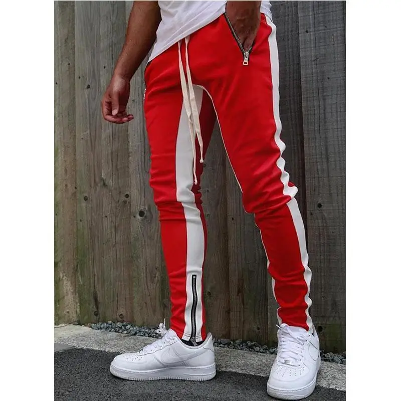 

Men Loose Sport Running Stripe Sweatpants Fitness Training Pants Mens Straight Trousers Tracksuit Jogging Sportswear