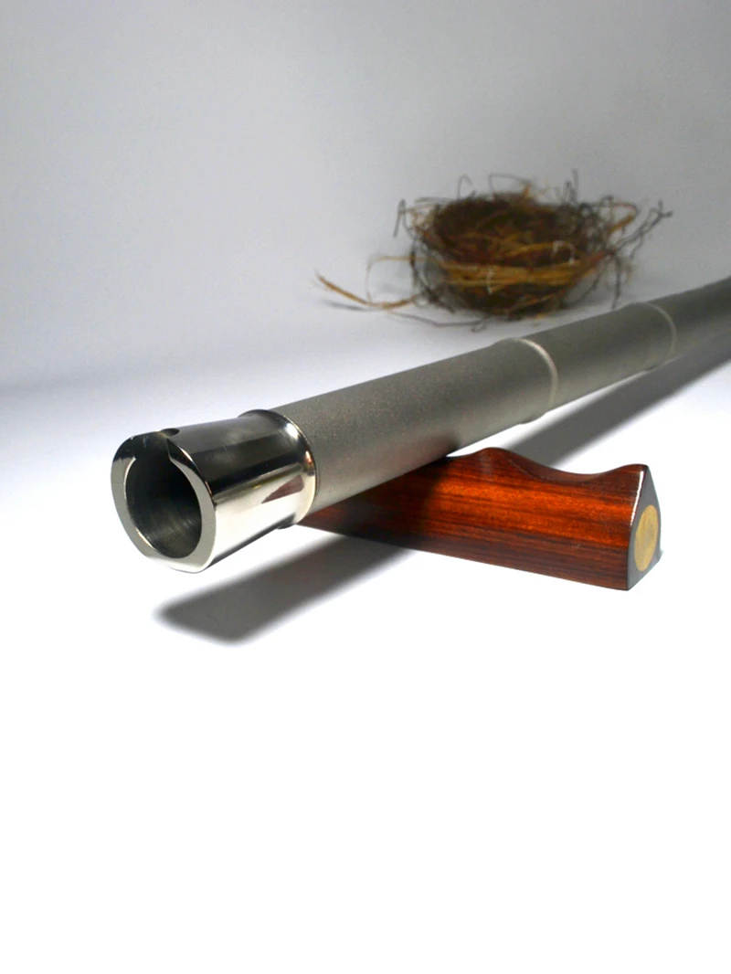 Titanium Alloy Flute Xiao Not DIZI Mirror Polishing Metal Music Instrument Fluate F key 4mm Thickness