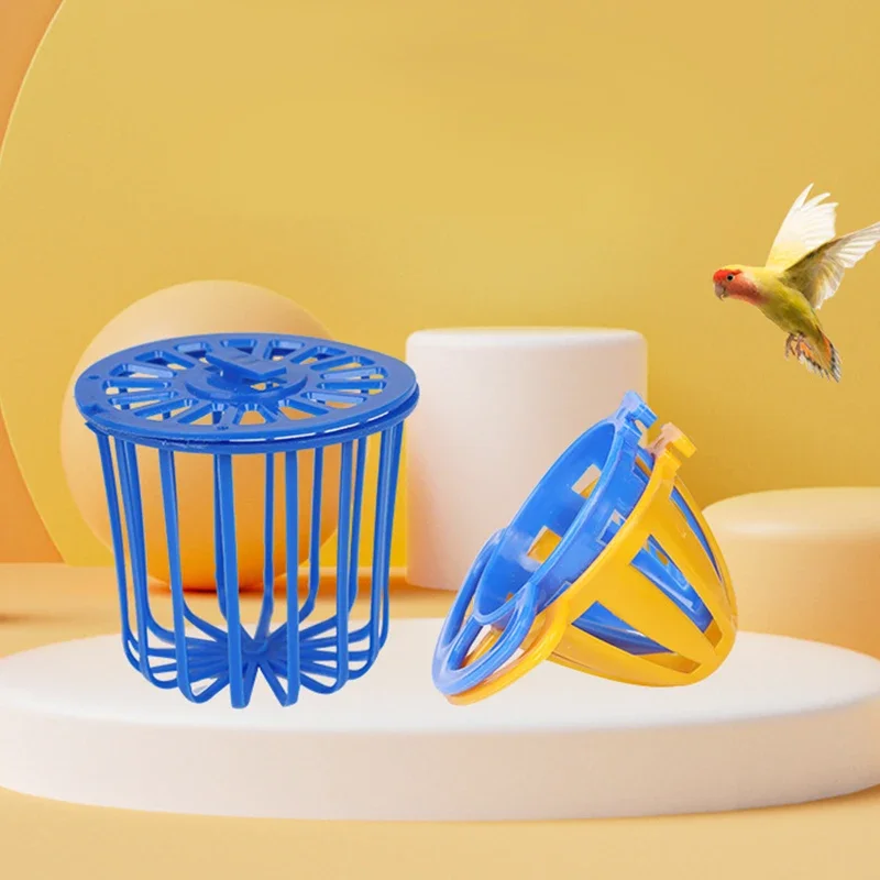 Bird Feeder Parrot Feeder Pet Water Feeder 1pcs Bird Parrot Feeder Cage Fruit Vegetable Holder Cage Accessories Hanging Basket Container Toys Pet Budgie Supplies