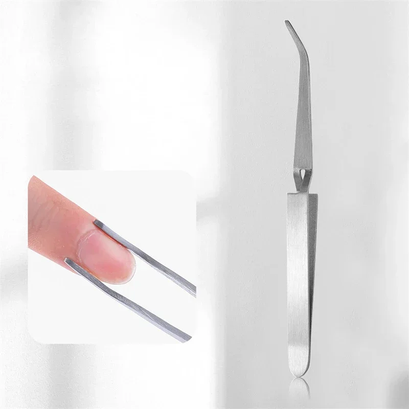 1Pc Multifunction Nail Art Shaping Tweezers Cross Nail Clip Nail Art Tool Professional Stainless Steel Manicure Tools 6