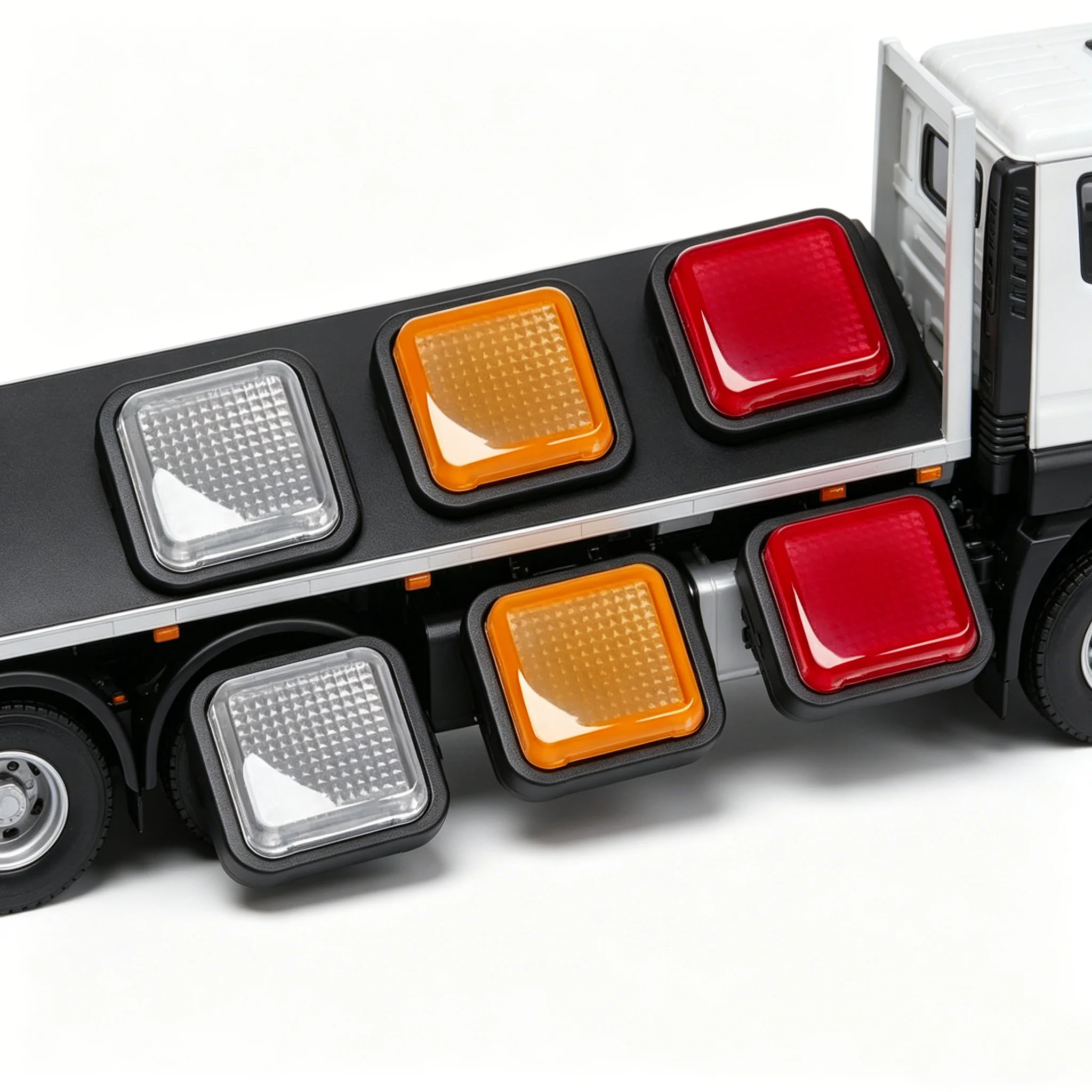 RC 1/14 Simulations-Plastik 3-Farben-Lichtblätter Rücklicht-Set für Tamiya Muldenkipper für King Hauler Truck DIY-Teile