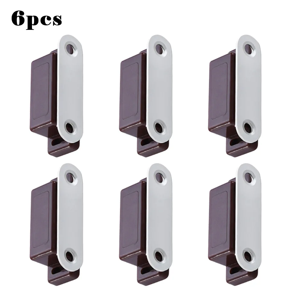 Door Closers Magnetic Catches Magnetic 4.5cm 6PCS ABS Plastic Brown Cabinet Cabinet Latches Heavy Duty None None
