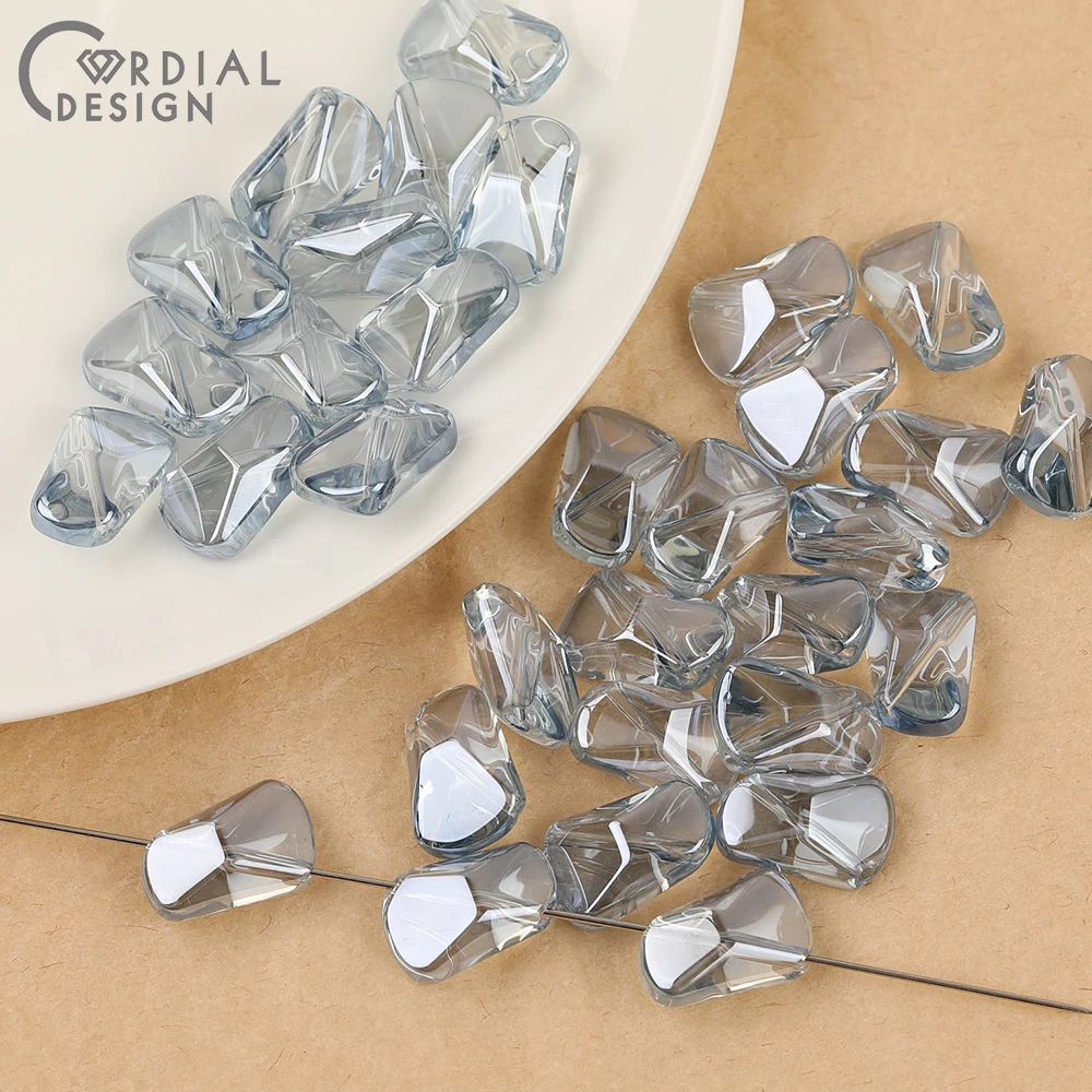 Cordial Design 10*16MM 200pcs Hand Made/DIY Glass Bead/Beads Making/Aurora Effect/Irregular Shape/Jewelry Findings & Components - cordial