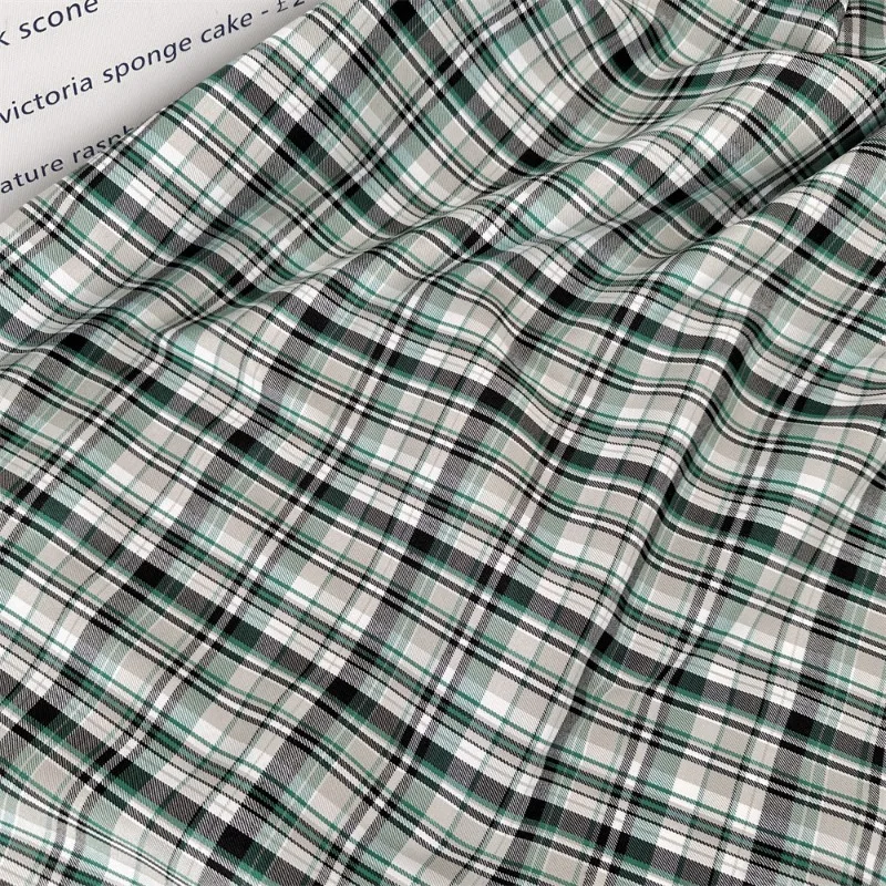 Twill-dyed Plaid Fabric By The Meter for Clothing Dress Jacket Shirt Tablecloth Sheets Handmade DIY Sewing Cloth Soft Yellow 3