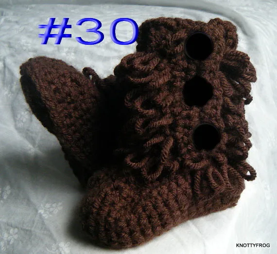 

Special clearance- 100% cotton Baby handmade Crochet Shoes Baby First Walking Shoes Toddler brown Shoes Size: 9cm,11cm