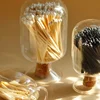 Matchstick Glass Bottle Aromatherapy Candle Glass Cloche Jar Fireplace Match Christmas Matchbox Storage Jar with Wooden Stopper 1
