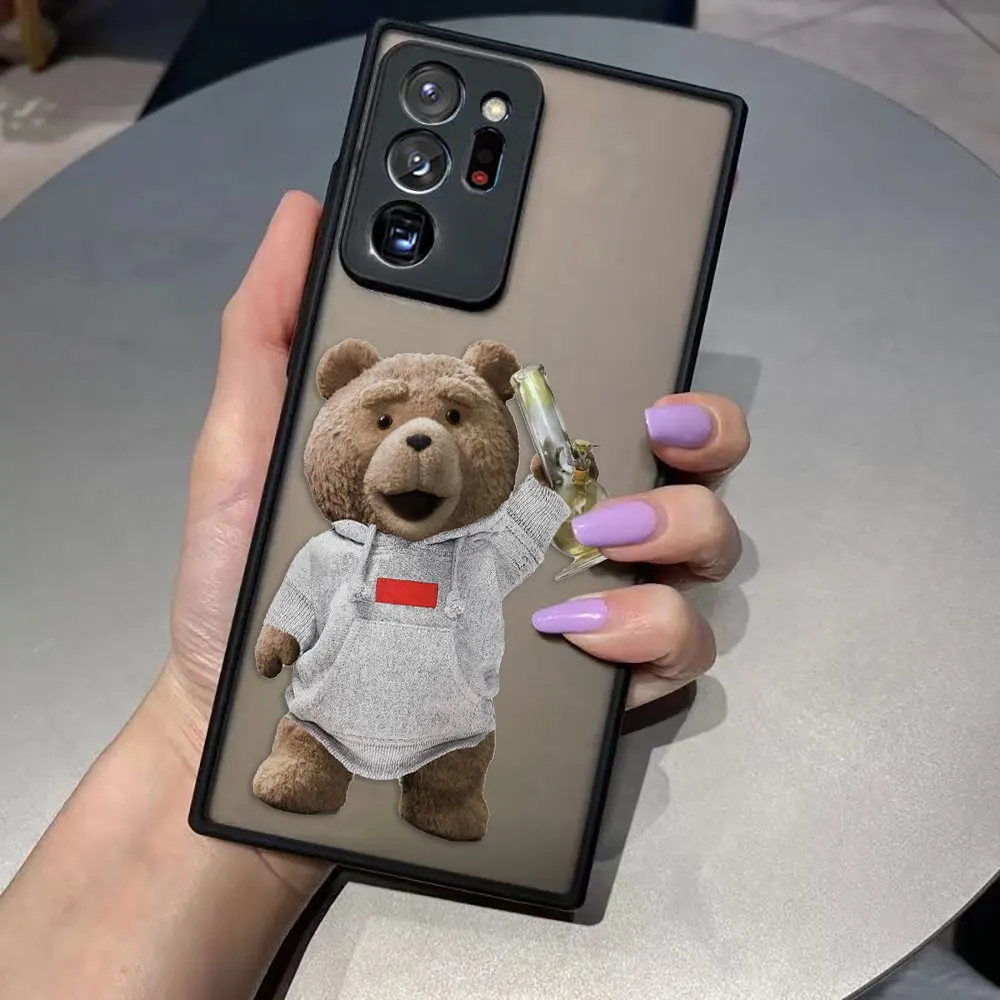 thumbnail image 1 of Matte Case for Samsung Galaxy NOTE 20 10 9 8 A13 A12 A10 A11 7 A04E A04 A03S A02 5G ULTRA Plus Case Naughty T-Teddy Bear Couple, 1 of 5