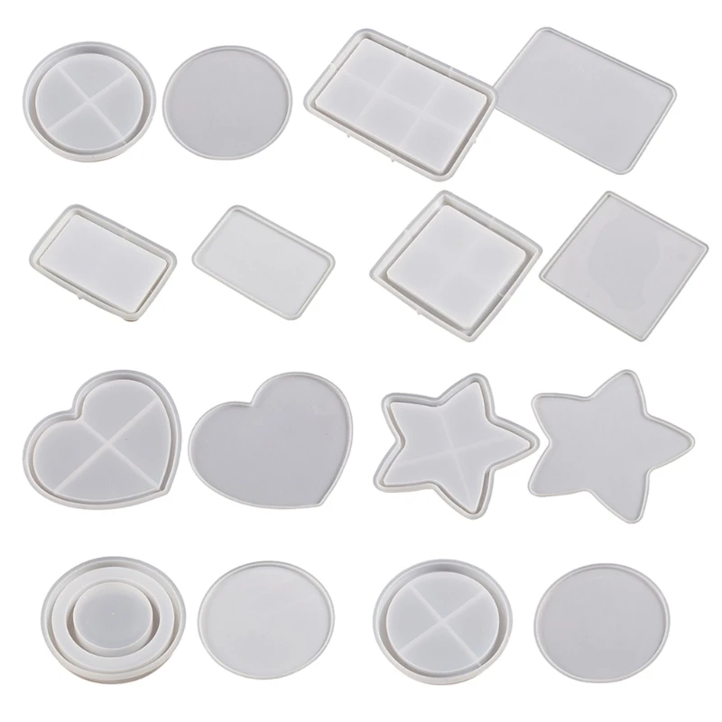 

517F Set of 16 Clay Mold Jewelry Making Tools for DIY Hand-Making Crafts Photo Frame