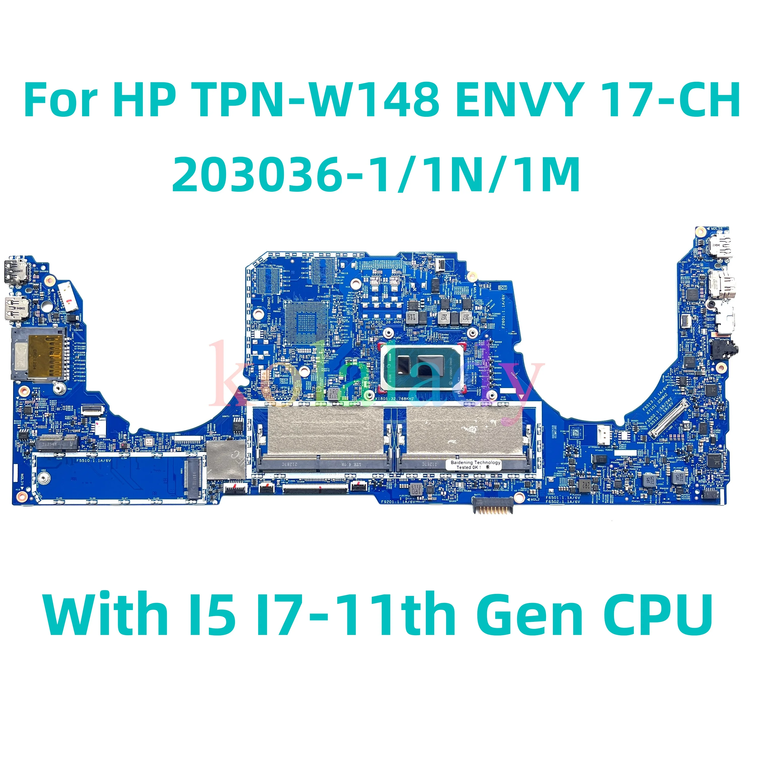

203036-1/1N/1M для HP TPN-W148 ENVY 17-CH материнская плата для ноутбука 448.0MK05.0011 Φ I5 M45792-601 материнская плата для ноутбука