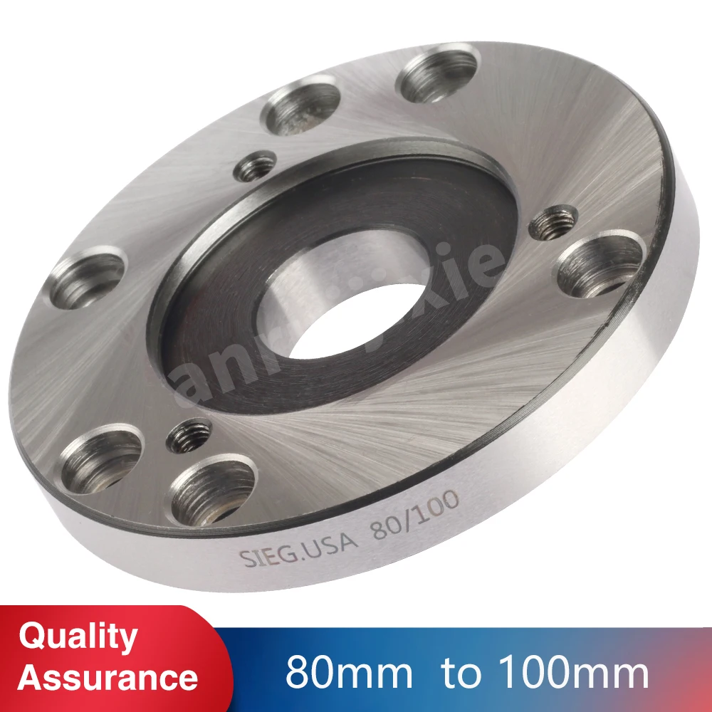 

80mm to 100mm Mini Lathe Convertible Flange,3 Jaw Chuck Transfer to 4 Jaw Chuck Flange S/N:50013