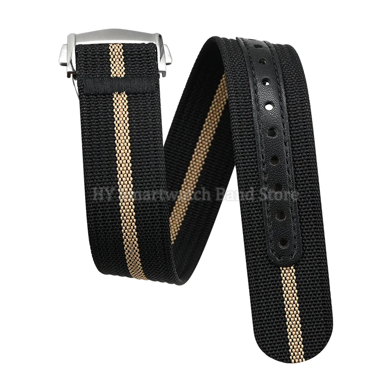 Waterproof Nylon Canvas Watch Strap with Folding Buckle - Universal Sport Wrist Band
