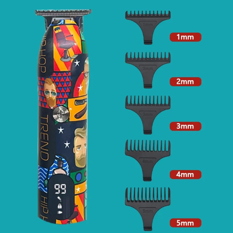 Professional Barber Hair Clipper Rechargeable Graffiti Electric Finish Cutting Machine Beard Trimmer Shaver Cordless Work BEST SELLERS