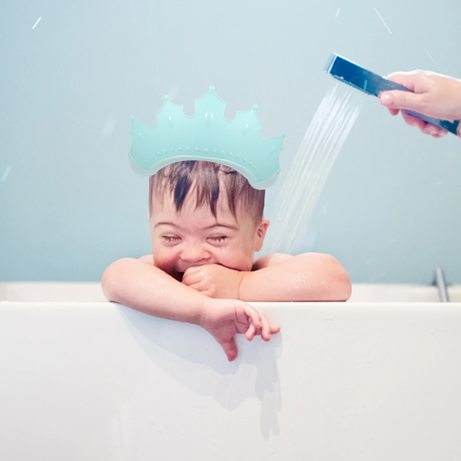 

Shampoos Children's Cap Waterproof Ear Protection Adjustable Bath Shower Massage Comb Set Baby Hat Washing Hair Brush