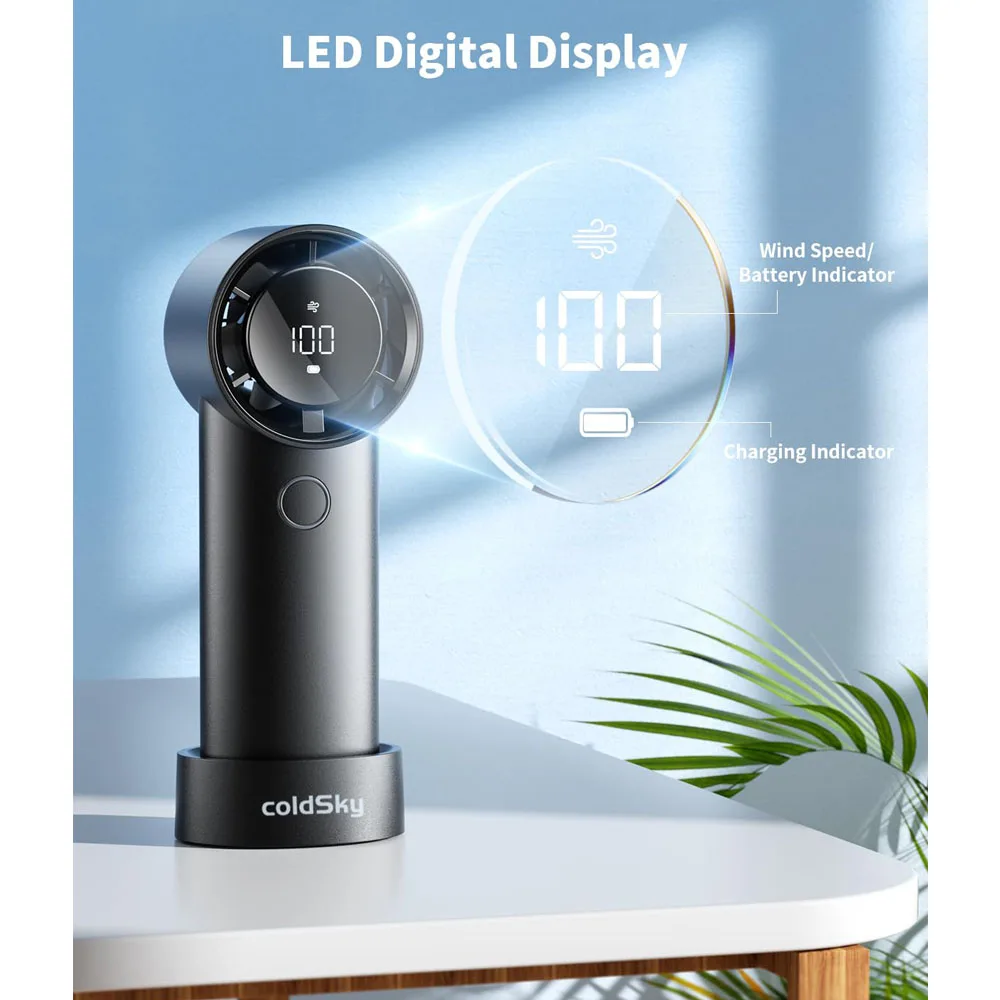 Portable Handheld Fan with Rechargeable Battery