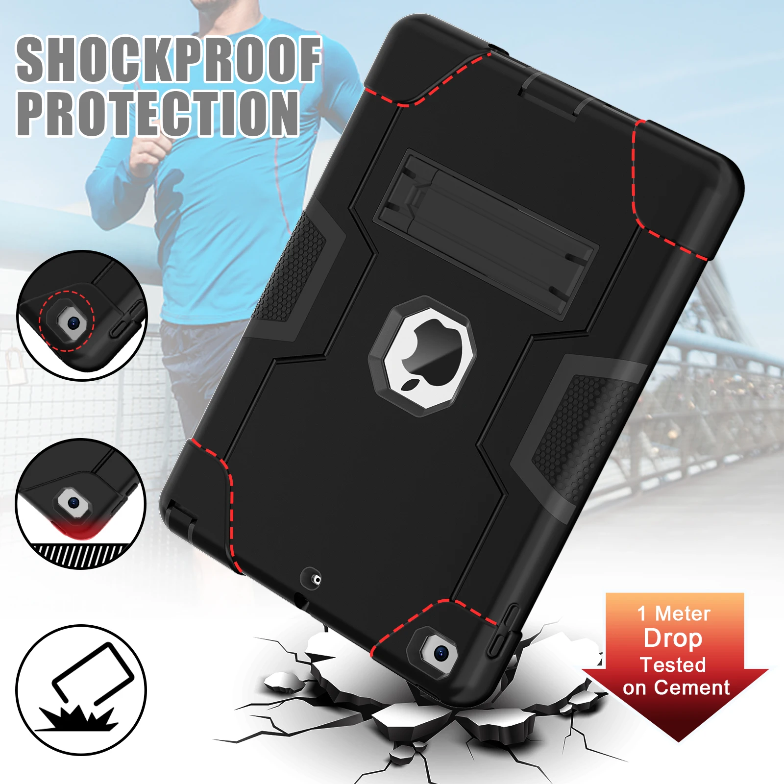 Rugged Shockproof Case For iPad 9.7