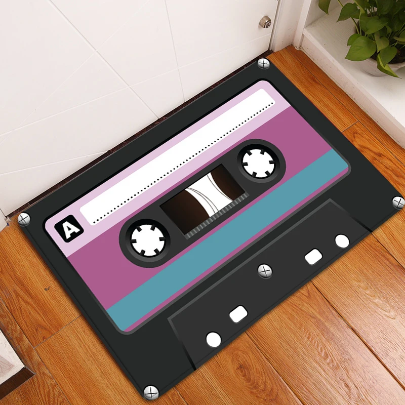 1Pcs Cassette Tape Mats Anti Slip Floor Carpet Tape Pattern Print