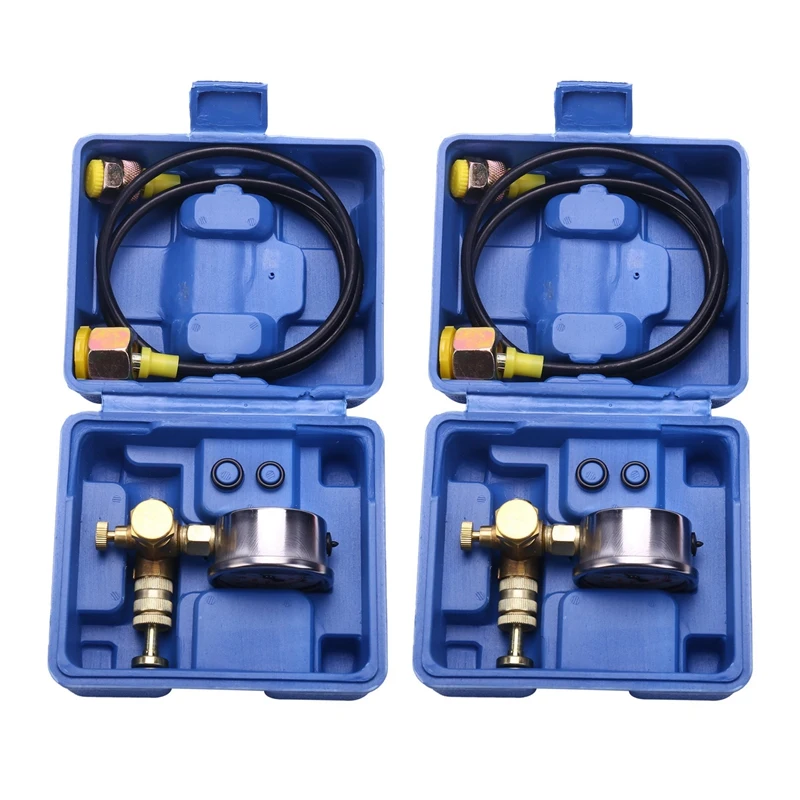 

2X Pressure Gauges Kit Nitrogen Gas Charging Hydraulic Breaker Hammer Device Measurement Accessories