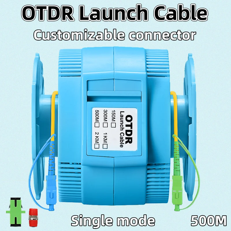 

AUA-20 Fiber Optic OTDR Extension Cable 500M Single Mode OTDR Launch Cable Fiber Ring Dead Zone Eliminator SC/FC/ST/LC(APC/UPC)