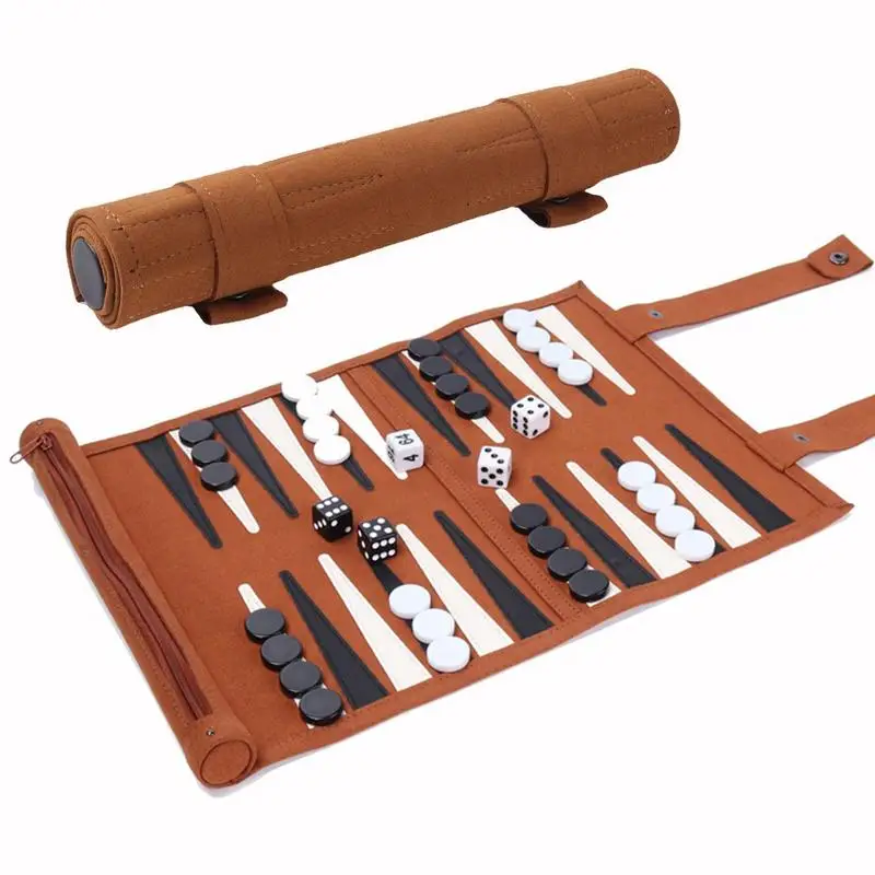 Chess Backgammon Board Game Travel Set Chess Board Set Strategy Board Game Playing Pieces Dice Cups Wooden Chess For Table Games