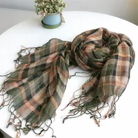 Line Ckeckered Scarf Plaid Wraps For Women Line Shawl For Women