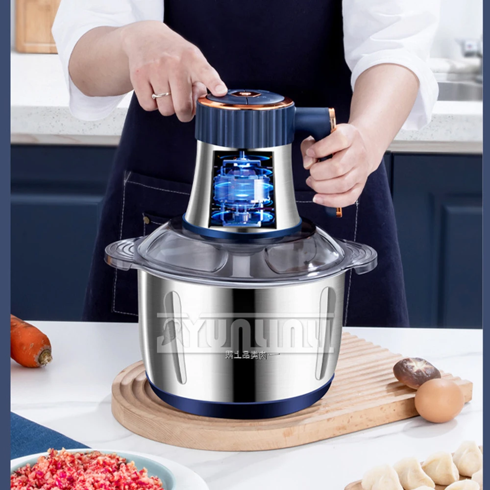 5L Household Electric Meat Grinders Stainless Steel Multifunctional Food Crusher Electric Cooking Machine 3