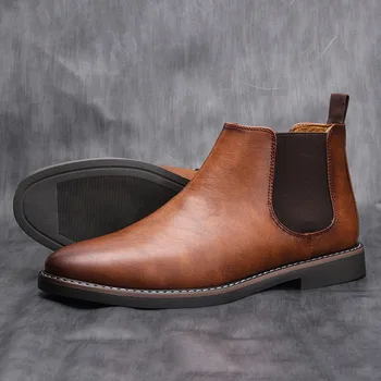 40~46 Men Chelsea Boots Brand Retro Comfortable Fashion Men Boots 3