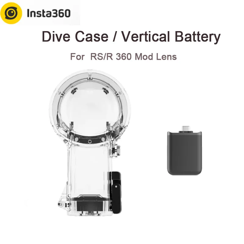 

Original Insta360 ONE R RS 360 Mod Les Vertical Battery / Waterproof depth 30m Dive Case For Insta360 R/Rs 360 Lens Accessories